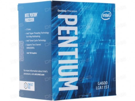 CPU Intel Pentium G4600 3.6 GHz / 3MB / HD 600 Series Graphics / Socket 1151 (Kabylake)