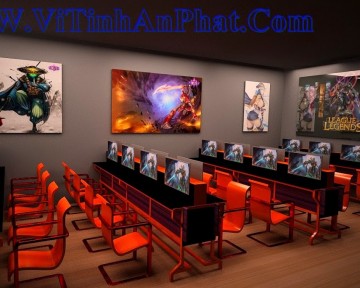 Tư vấn lắp đặt phòng net game trên 50 máy tính (PC), lắp đặt phòng net game vip.