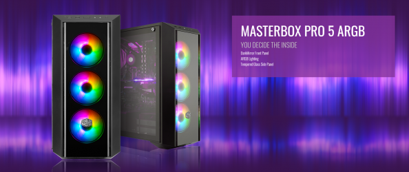 Vỏ Case Cooler Master MasterBox 5 (Mid Tower/Màu Đen/Led RGB)